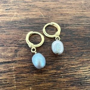 Marida Jewelry Mini Pearl Hoops